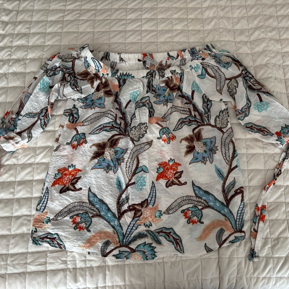 Hayden White Floral Off-Shoulder Blouse